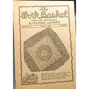 Vintage February 1948 The WorkBasket Magazine Home & Needlecraft Vol 13 No 5